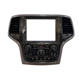 YOCTM Dashboard GPS Navigation Decal for Jeep Grand Cherokee 2014 2015 2016 2017 2018 Full Set Interior Accessories Dashboard Decorative Cover Real Carbon Fiber Center Console Stickers Trim