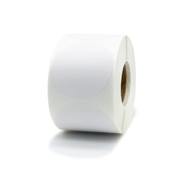 Hcode 1.5 Inches Direct Thermal Labels Self-Adhesive Circle Color Dot Blank Shipping Address Labels 500Pcs/Roll Compatible with Rollo & Zebra Desktop Printers