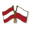 Friendship Pin Austria Poland 22 mm, Metal