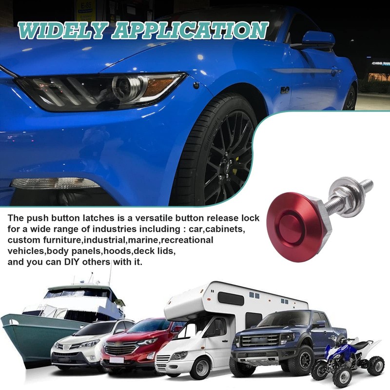 x xotic tech 4Pcs Bumper Hood Lock Lid Kit Push