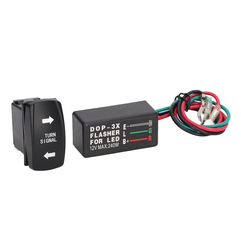 Turn Signal Rocker Switch LED Waterproof Anti Shock 240W Motorcycle