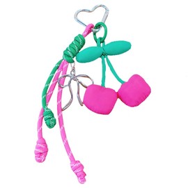 QTMY Cute Cherry Bow Keychain Bag Charms, Purse Accessories for Handbag Backpack,267