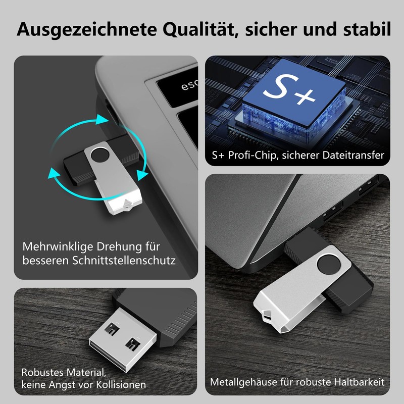 TEWENE USB Stick 4 GB Set of 10 USB Memory