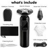 Electric Razor for Men Flynth 3-in-1 Cordless Shaver 3-Blade Rotary