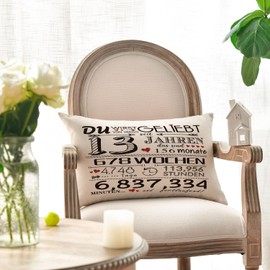 Artoid Mode Gift for Mum Dad Grandma Grandpa Sister Friend 9-70 (13) Years Cushion Cover 30 x 50 cm Birthday Gifts Decorative Cushion Cover Happy Birthday