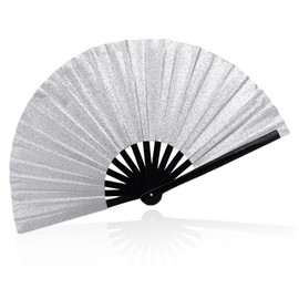 BOXOB Handheld Floral Folding Fans, Wood Women Foldable Fan Chinese Style Dancing Hand Fans Gifts for Wedding Party Line Dancing