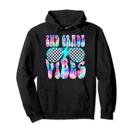 2nd Grade Vibes Cool Sunglasses 2nd Grade Kid Back To School Pullover Hoodie