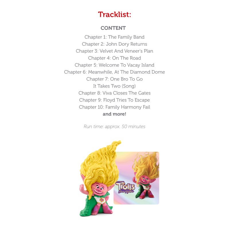 Tonies Viva Audio Play Character from Dreamwork's Trolls Band Together