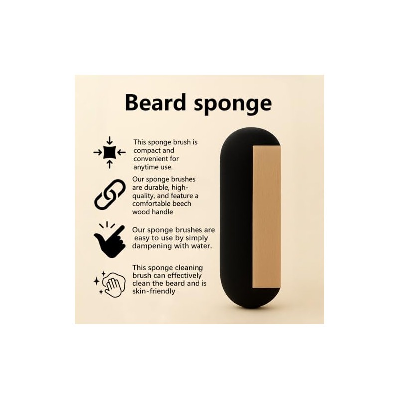 Esponja para barba para lavabo: recoge y limpia el vello
