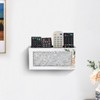 Pibeyer Mirrored Remote Control Holder Wall Mount, Silver Crush Diamond