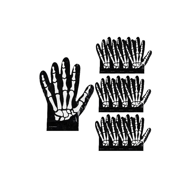 Fun Express Skeleton Hand-Shaped Goody Bag - 12 Pc