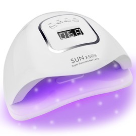 Carimee Nail Light Heat Function for All Gel Gel Nail Resin Auto Sensing Sensor Timer Setting X5max LED Nail Dryer, 150W, Double Efficiency, LED Gel Nail Light, Light, Resin, 4 Timer Settings, Hardening Light, High Power, Auto Detection, Manicure, Hands 