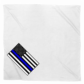 Thin Blue Line Dog Bandanas, Custom Dog Bandanas Police K9 Back The Blue - 3PK White CE4200DogTBL S3