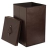 Internet's Best Faux Leather Laundry Hamper with Lid - Single