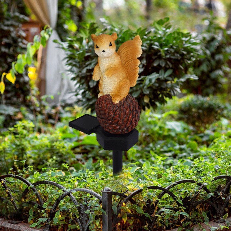 Solar Garden Lights, Squirrel Solar Powered LED Outdoor Decor Light,