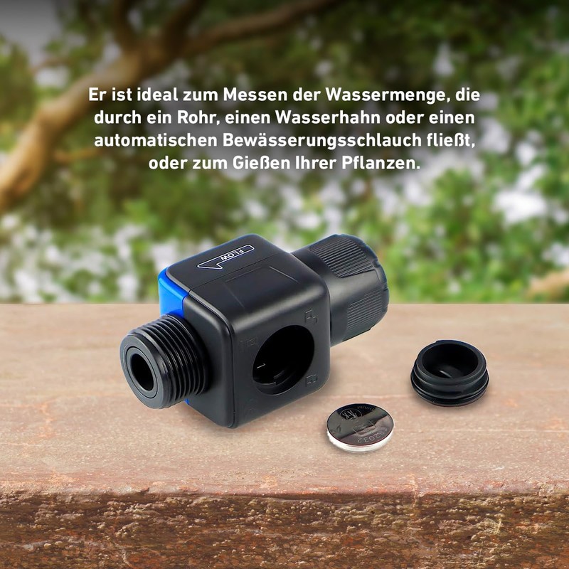 Digital Faucet or Hose Flow Meter 3/4" Thread Measures Your