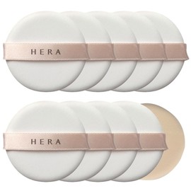 Hera Makeup Product, hera Puff 10 Pack Cushion Puff Powder Foundation Mini Cosmetics beiji Band for daily beauty routines, Korean cosmetic item, Hera Import, and