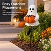 Halloween Ghost Pumpkin Stake Light for Yard – 2D Outdoor