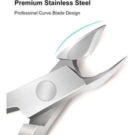 Paifeancodill 2 Pcs Cuticle Nippers & Pusher, Classic Stainless Steel Manicure Pedicure Tools, Black