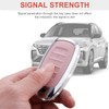 RUABIBAN for Hyundai Key Fob Cover with Keychain, Pink Leather