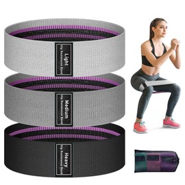 Joyoyoo Training Tube, Set of 3, Hip Band, Muscle Training, Exercise Bands, Color Coded Strength, Non Slip, Heavy Duty, Tear Prevention, Flexible Material, Fitness Band, Stretching, Rehabilitation