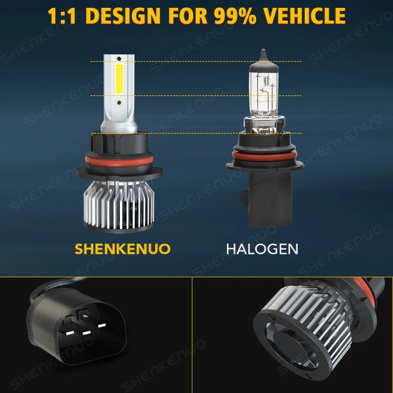 SHENKENUO For Ford Excursion 2000-2004 4x LED Headlight Hi/Lo Fog