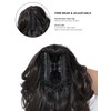 BUYOGET Ponytail Extension Long Curly Wavy Claw Jaw Clip in
