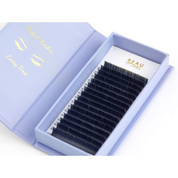 Ellipse Flat Individual Eyelash Extensions 0.15mm C Curl 12mm Tray
