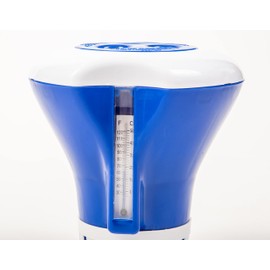Floating Chlorine Bromine Dispenser for Swimming Pools with Thermometer