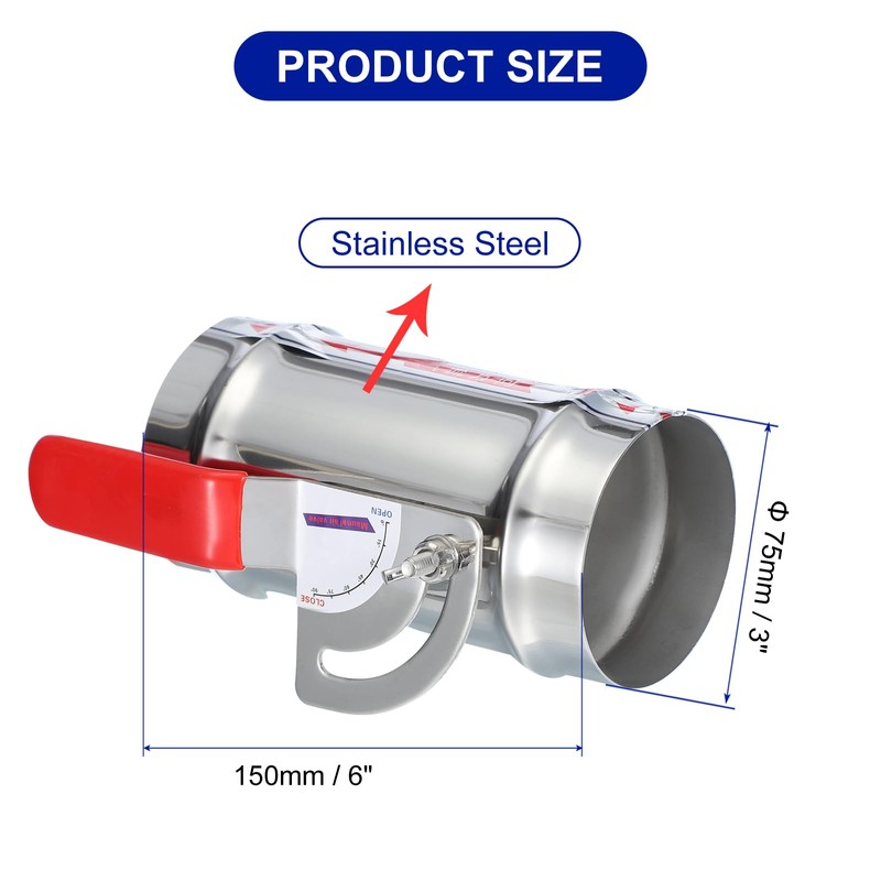PATIKIL HVAC Duct Manual Volume Backdraft Damper, 3 Inch, 2