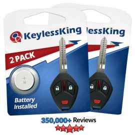 KeylessKing* 2x Keyless Entry Car Remote Key Fob for 2007 2008 2010 2011 Mitsubishi Endeavor