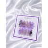 Lavender Aurora handmade nail tips - long ballerina / 라벤더