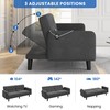 Yaheetech 63" Convertible Couch Small Futon Sofa Bed with 2