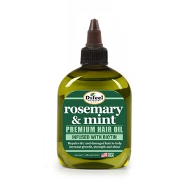 Difeel Aceite para el cabello premium de romero y menta con biotina 7.1 oz. - Aceite de romero natural para el crecimiento del cabello y biotina