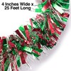 Anderson's Red, Green, and Silver Metallic Tinsel Twist Garland 4