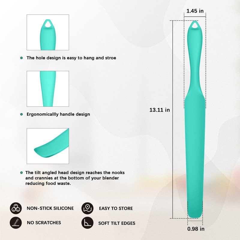 Demao Silicone Blender Spatula & Scraper - Under-Blade & Jar