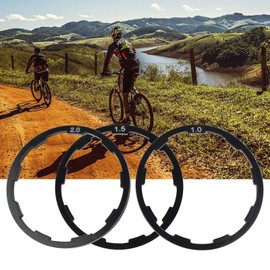 Bike Spacer, 3 Pcs Set 3 Size Bicycle Headset Spacer Bike Cassette Spacer Included Bicycle Flywheel Hub Spacer 1mm 1.5mm 2mm Cycling Bottom Bracket Axle Washer Gasket