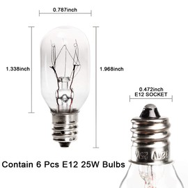 haraqi Himalayan Salt Lamp Cords with Dimmer Switch,Original Replacement Cords and 25 Watt Bulbs for Salt Rock Lamp,UL Listed Cords(2 Cords and 2 Bulbs)