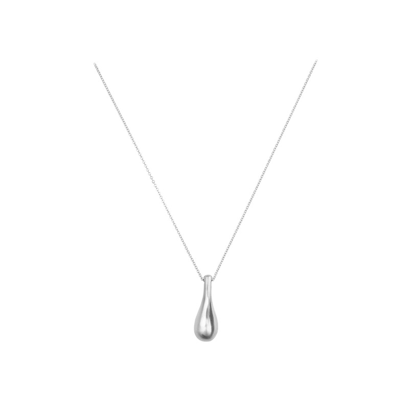 Gold&Deer 14KGP Amber Drop Long Necklace White Gold / 골드앤디어