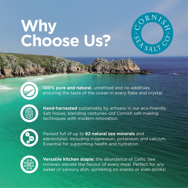 Cornish Sea Salt Mineral Flakes | Cooking & Hydration |