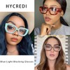 Hycredi Thick Frame Blue Light Glasses for Women Men Fashion
