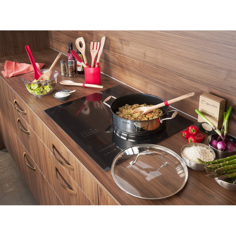 Tefal Ingenio K23008 Holz-Bratwender, braun, 38.5 x 9.2 x 2.7