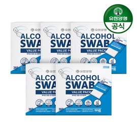 Happy Home Alcohol Swap 5 large capacity 360 sheets / 해피홈 알콜스왑 대용량 360매 5개