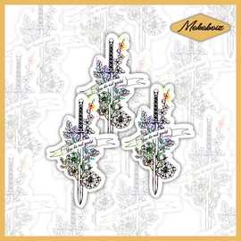 MOKOBOIZ (3pcs) You Do Not Yield Holographic Stickers, ACOTAR Glitter Stickers, Romance Fantasy Reader Water Assistant Holographic Vinyl Sticker, Size 3" Sparkly Stickers for Laptop Phone Water Bottle