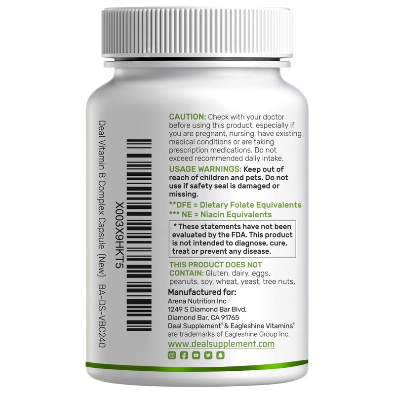 Bioactive Vitamin B Complex for Men & Women, 240 Veggie