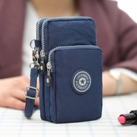 Mini Crossbody Bag Phone Pouch Multi Auxiliary Bag KK182 4.Navy 2ea