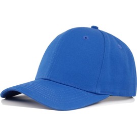 KFQHBQ Classic Cotton Baseball Cap(M-L/XL,XXL) Men Women Structured Adjustable Plain Blank Casual Ball Hats, Royal Blue, Medium-Large