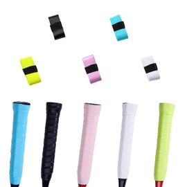 Lonmanui Racket Overgrip Tape, 5 Pack Multicoloured Racquet Over Grip Anti Slip Overgrip,Replacement Grip Tape Squash Grips for Tennis Racket,Badminton, Anti Slip Perforated Super Absorbent Grips