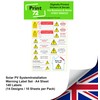 Solar PV System Installation Warning Label Set - A4 Sheet