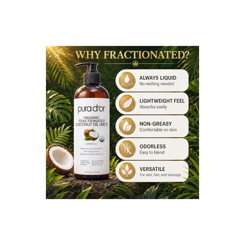 Organic Fractionated Coconut Oil